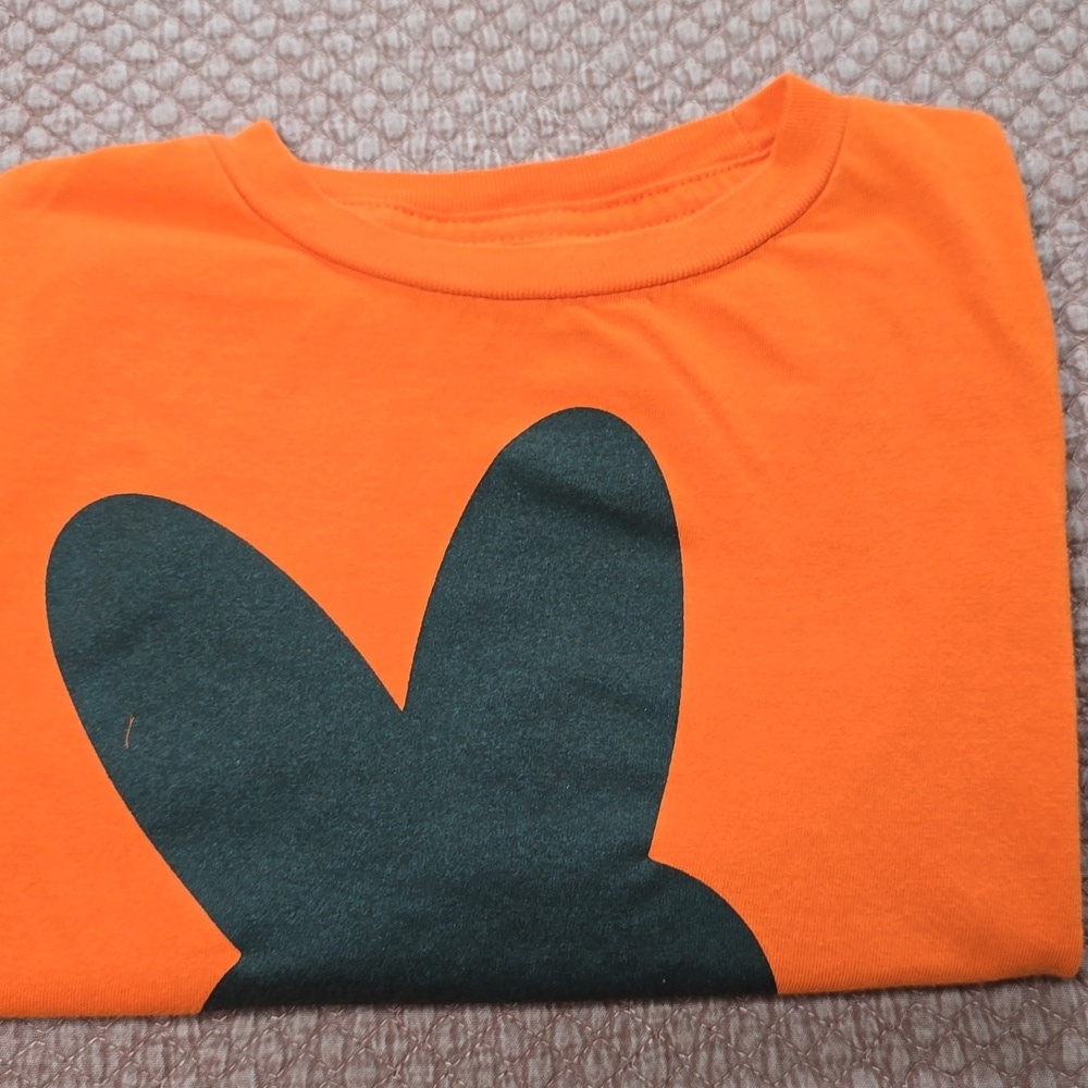 PEEPS Orange Kids T-Shirt with  Bunny Design - Youth Small - Picture 7 of 7